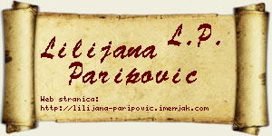 Lilijana Paripović vizit kartica
